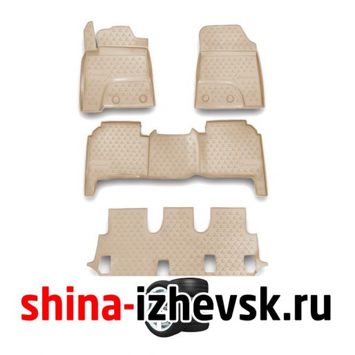 Коврик Autofamily коврики в салон для LEXUS LX570, 2012-  7 мест, 4 шт. , (бежевый) в Ижевске